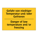 Gefahr von niedriger Temperatur /.../ - Danger of low temperature and/or /.../