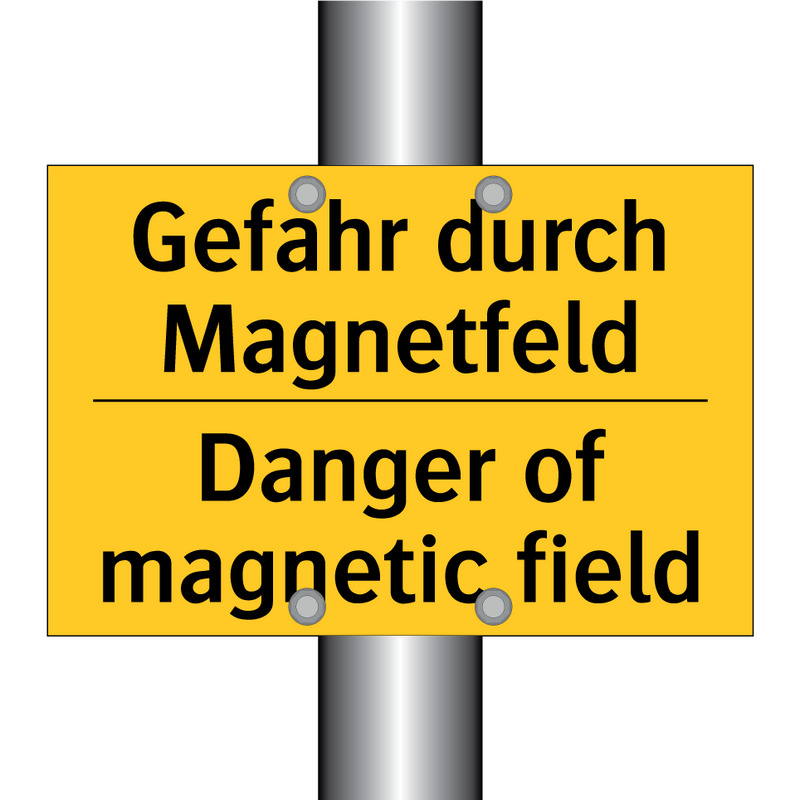 Gefahr durch Magnetfeld - Danger of magnetic field