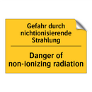 Gefahr durch nichtionisierende /.../ - Danger of non-ionizing radiation/.../