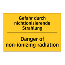 Gefahr durch nichtionisierende /.../ - Danger of non-ionizing radiation/.../