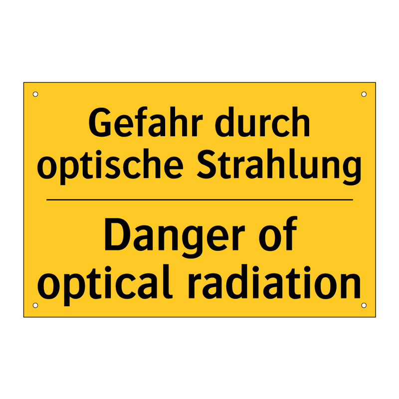 Gefahr durch optische Strahlung/.../ - Danger of optical radiation