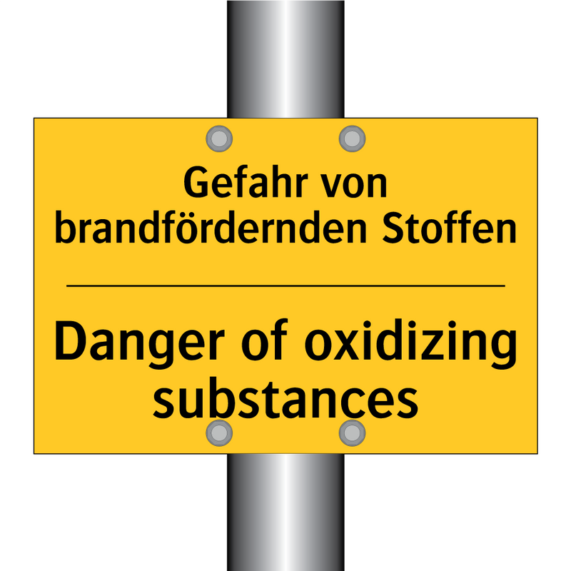 Gefahr von brandfördernden Stoffen/.../ - Danger of oxidizing substances