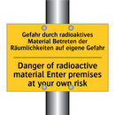 Gefahr durch radioaktives Material /.../ - Danger of radioactive material /.../