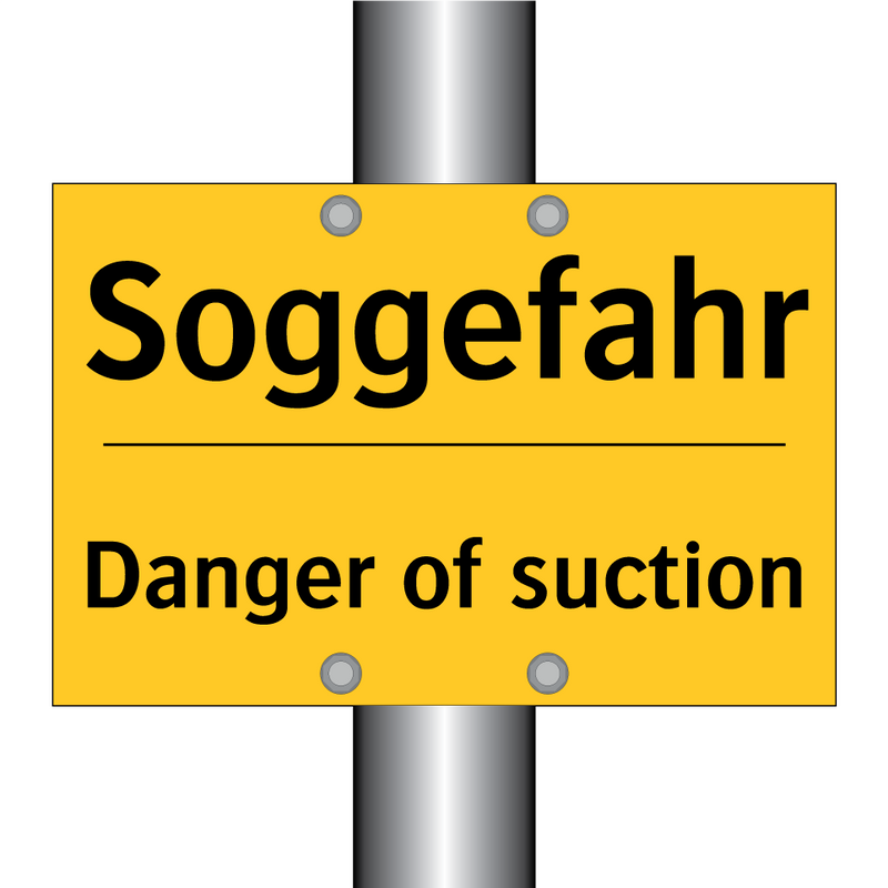 Soggefahr - Danger of suction