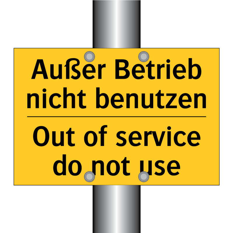 Außer Betrieb nicht benutzen - Out of service do not use