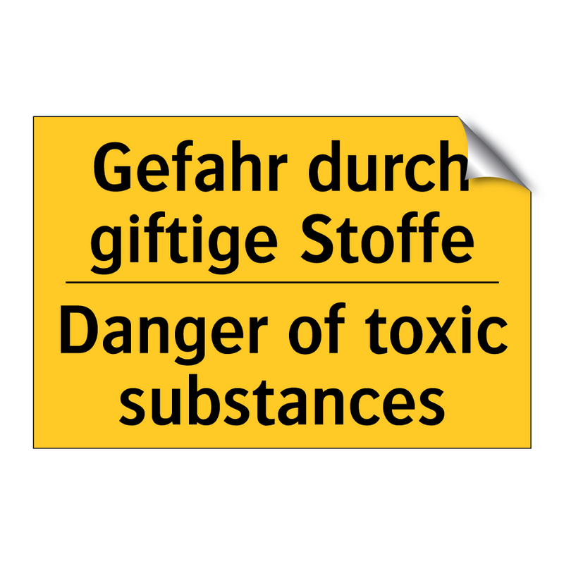 Gefahr durch giftige Stoffe - Danger of toxic substances