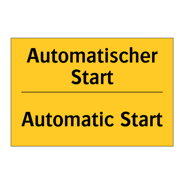 Automatischer Start - Automatic Start