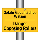 Gefahr Gegenläufige Walzen - Danger Opposing Rollers