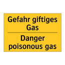 Gefahr giftiges Gas - Danger poisonous gas
