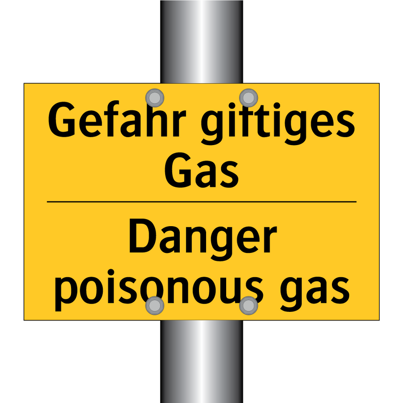 Gefahr giftiges Gas - Danger poisonous gas