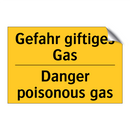 Gefahr giftiges Gas - Danger poisonous gas