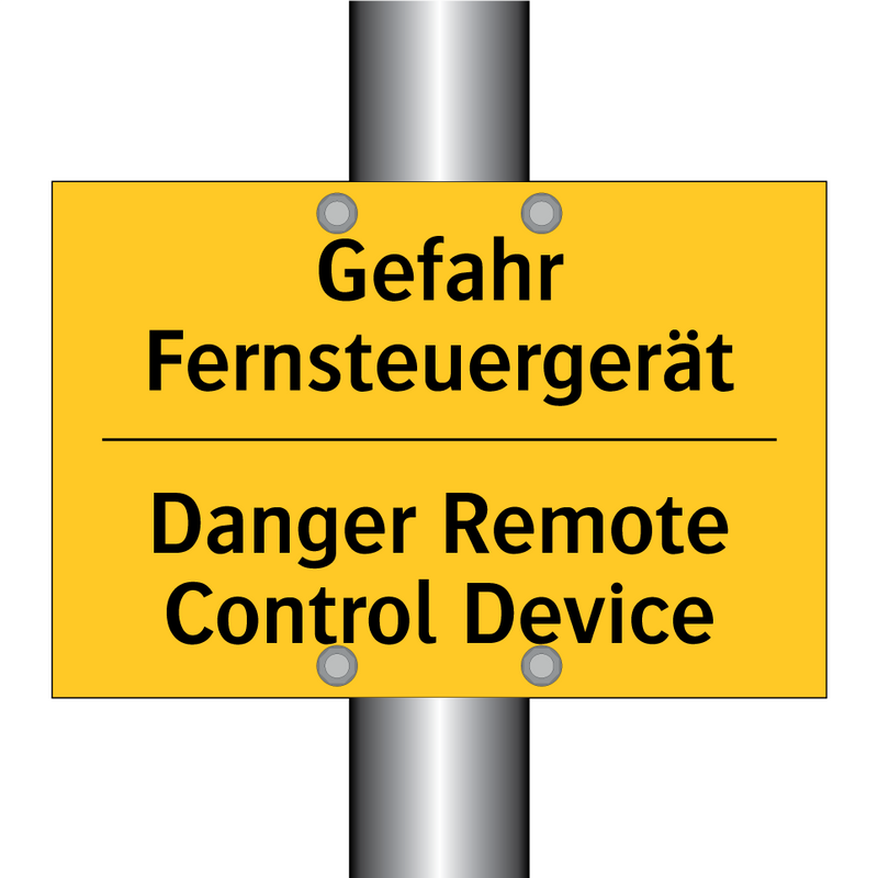 Gefahr Fernsteuergerät - Danger Remote Control Device
