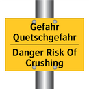 Gefahr Quetschgefahr - Danger Risk Of Crushing