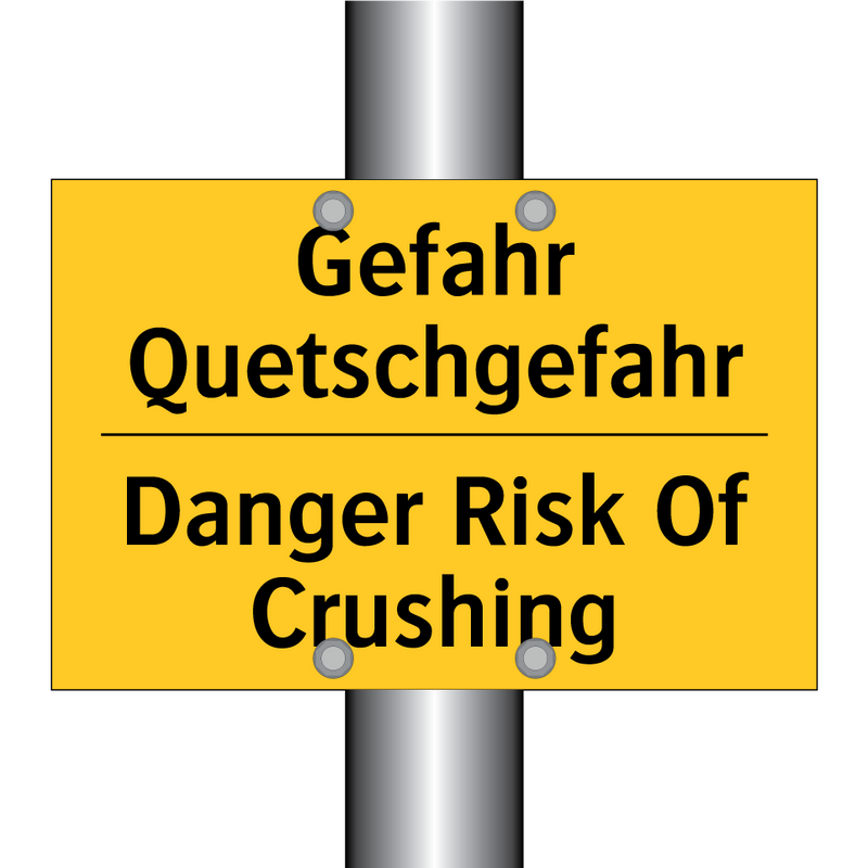 Gefahr Quetschgefahr - Danger Risk Of Crushing
