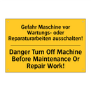 Gefahr Maschine vor Wartungs- /.../ - Danger Turn Off Machine Before /.../
