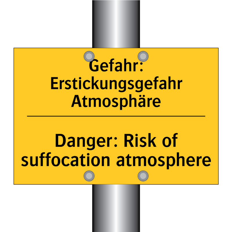 Gefahr: Erstickungsgefahr Atmosphäre/.../ - Danger: Risk of suffocation atmosphere/.../