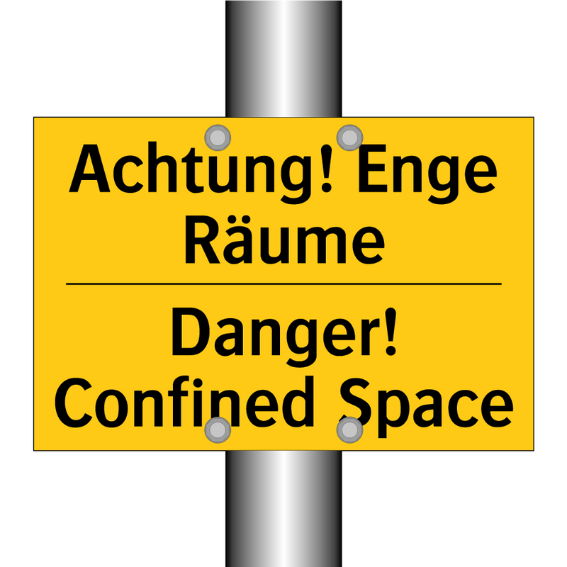 Achtung! Enge Räume - Danger! Confined Space