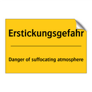 Erstickungsgefahr - Danger of suffocating atmosphere/.../