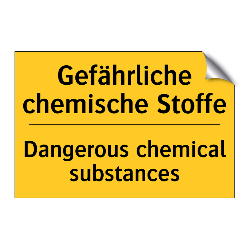 Gefährliche chemische Stoffe - Dangerous chemical substances