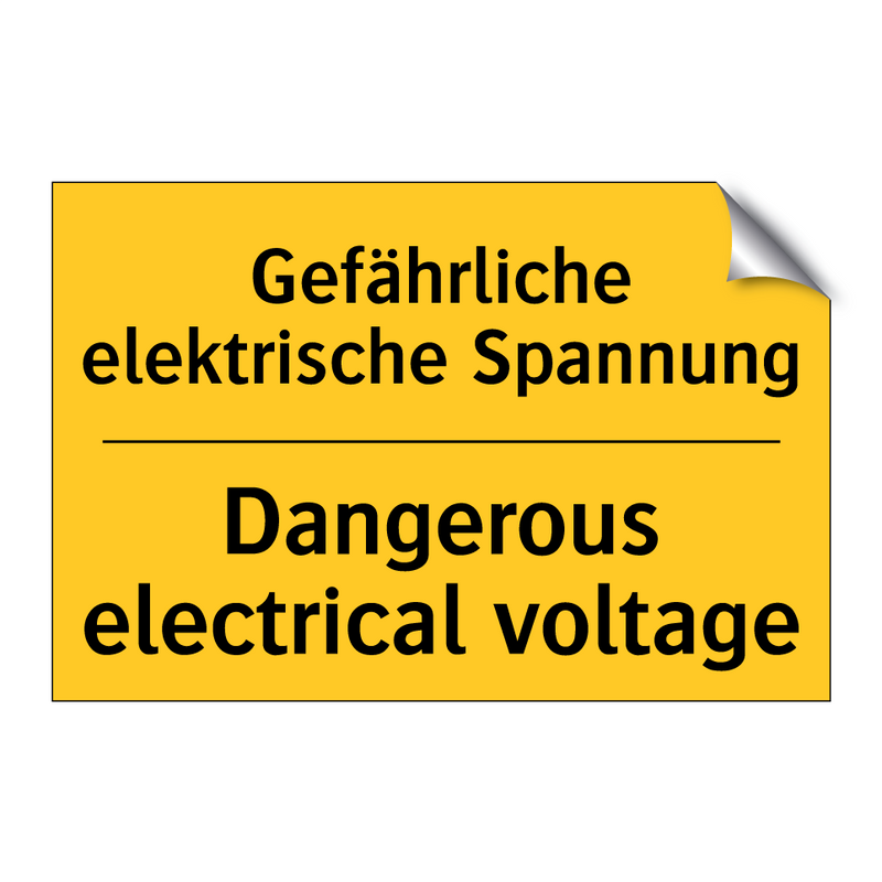 Gefährliche elektrische Spannung/.../ - Dangerous electrical voltage