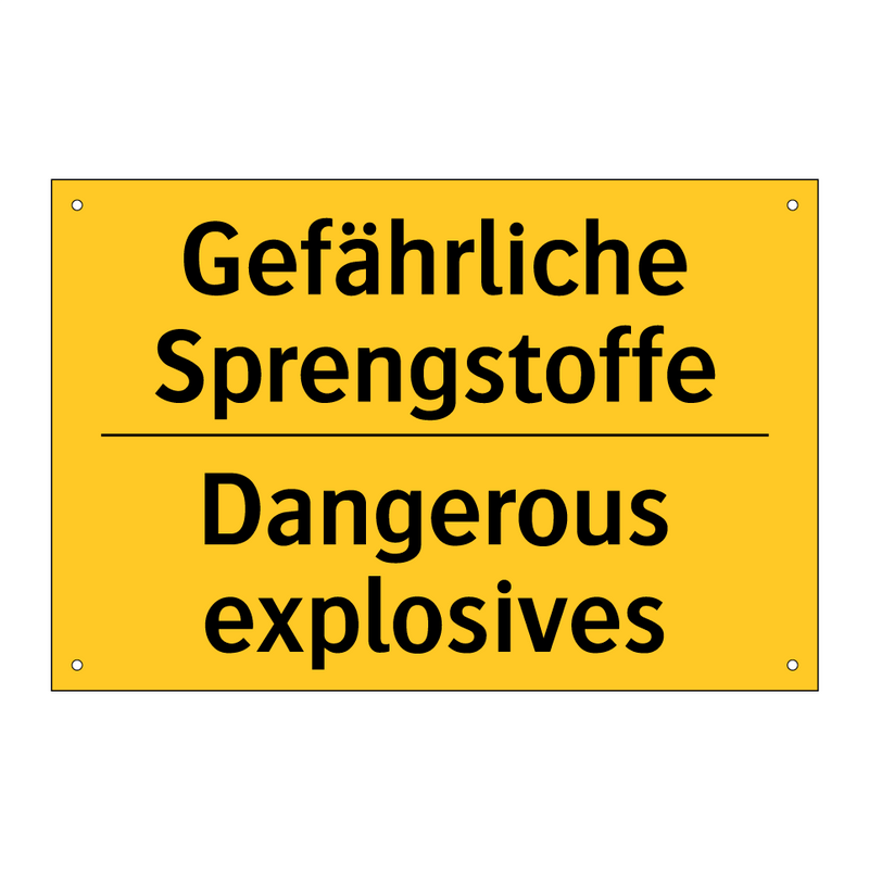Gefährliche Sprengstoffe - Dangerous explosives