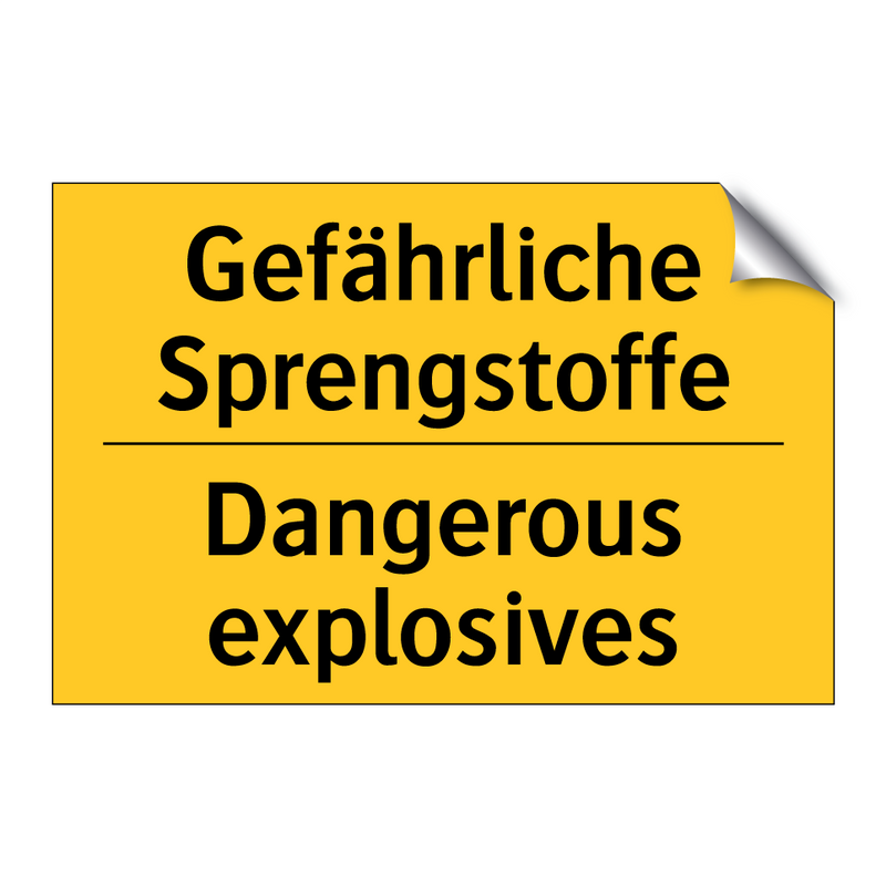 Gefährliche Sprengstoffe - Dangerous explosives