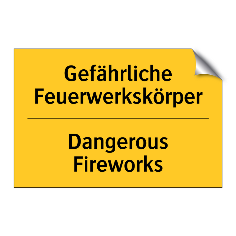 Gefährliche Feuerwerkskörper - Dangerous Fireworks