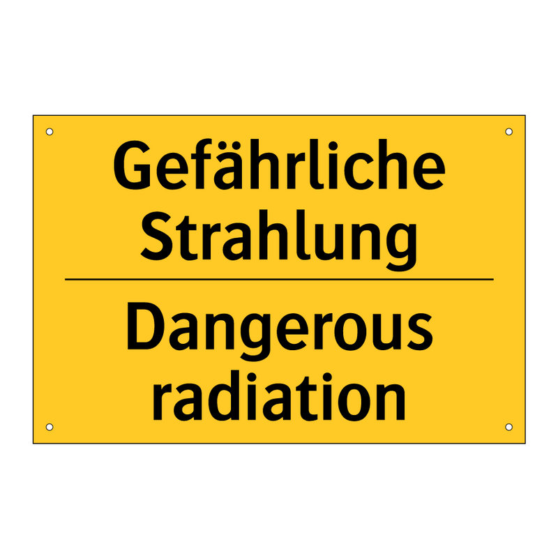Gefährliche Strahlung - Dangerous radiation