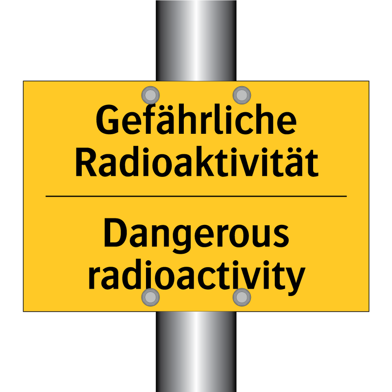 Gefährliche Radioaktivität - Dangerous radioactivity
