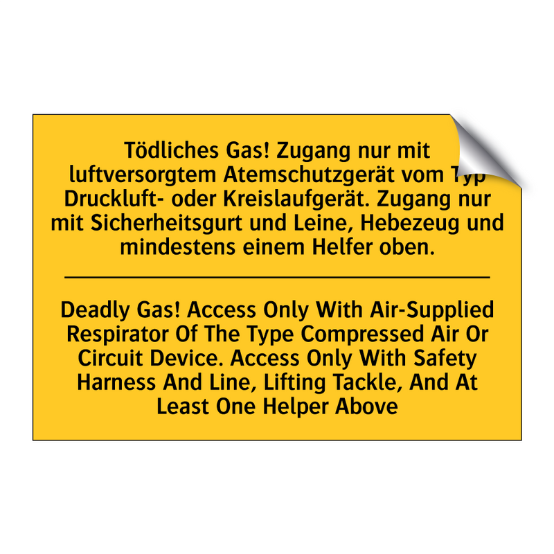 Tödliches Gas! Zugang nur mit /.../ - Deadly Gas! Access Only With Air-Supplied /.../