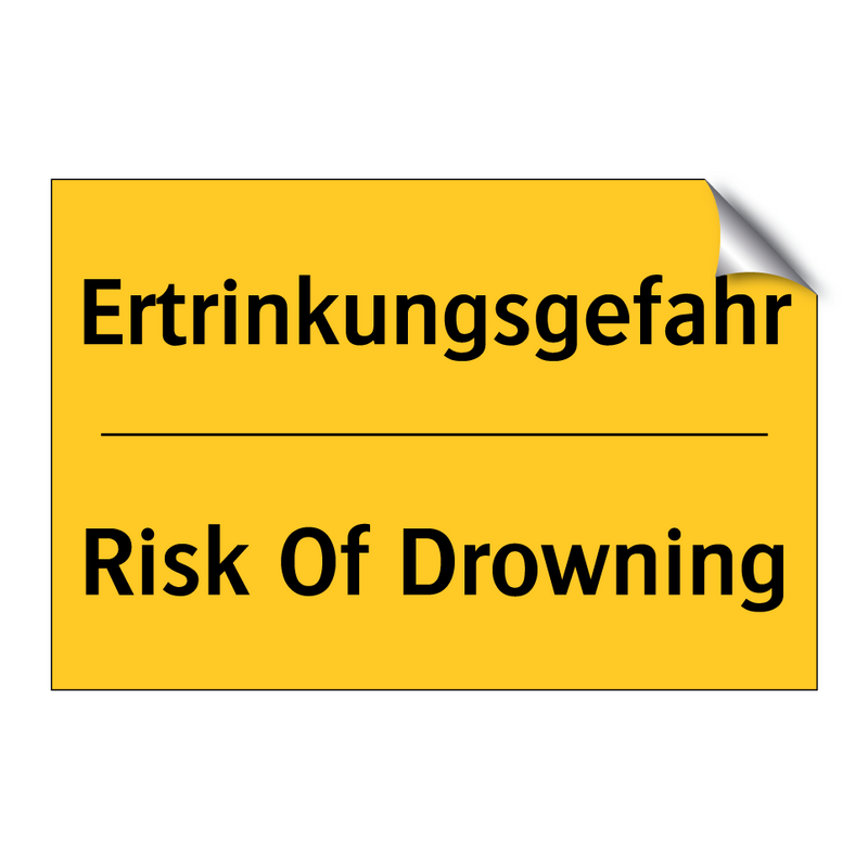 Ertrinkungsgefahr - Risk Of Drowning