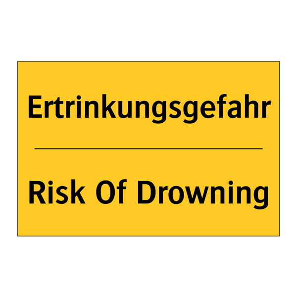 Ertrinkungsgefahr - Risk Of Drowning