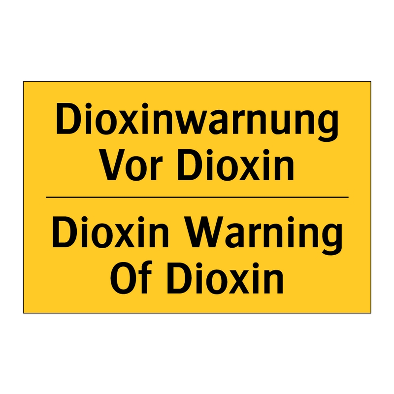 Dioxinwarnung Vor Dioxin - Dioxin Warning Of Dioxin