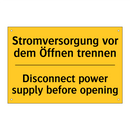 Stromversorgung vor dem Öffnen /.../ - Disconnect power supply before /.../