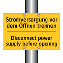 Stromversorgung vor dem Öffnen /.../ - Disconnect power supply before /.../