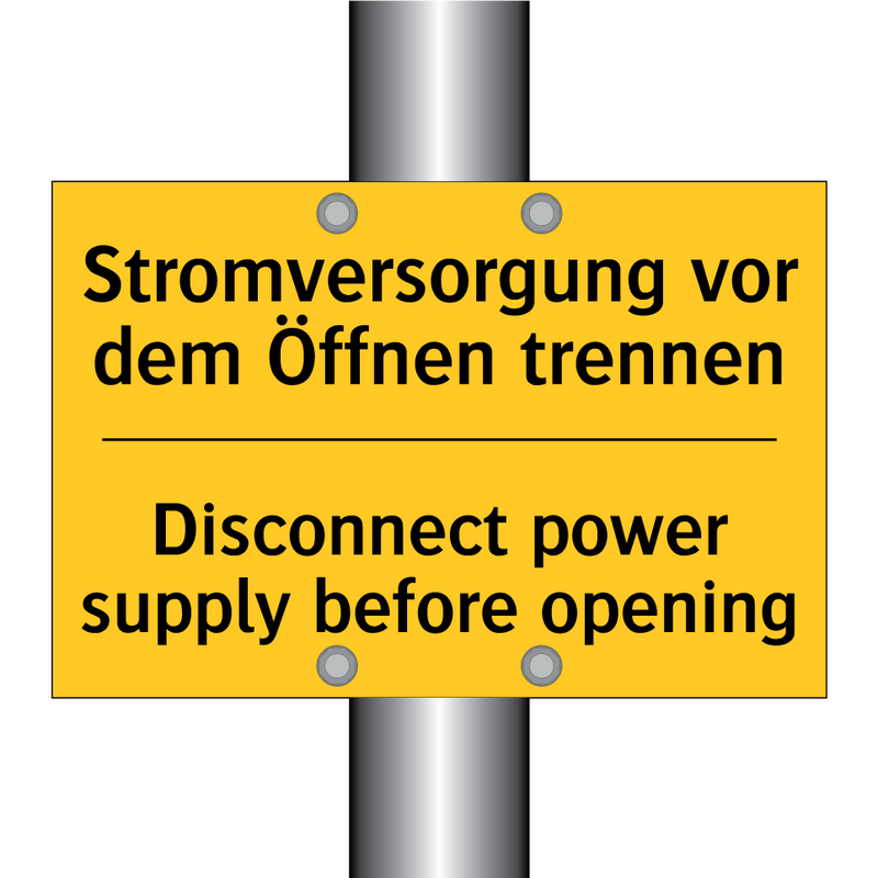 Stromversorgung vor dem Öffnen /.../ - Disconnect power supply before /.../