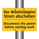 Vor Arbeitsbeginn Strom abschalten/.../ - Disconnect the power before starting /.../
