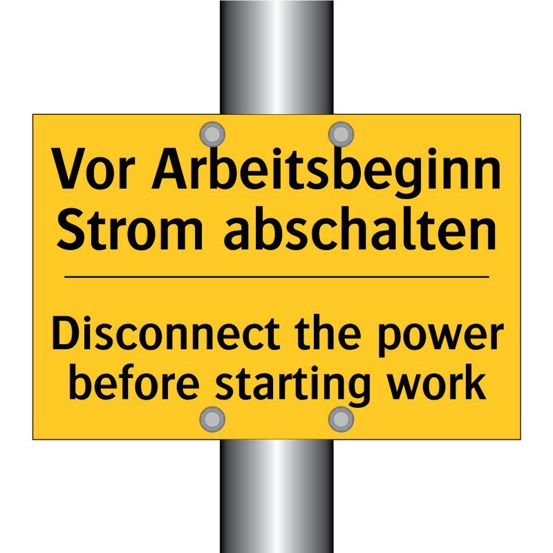 Vor Arbeitsbeginn Strom abschalten/.../ - Disconnect the power before starting /.../