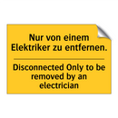 Nur von einem Elektriker zu entfernen./.../ - Disconnected Only to be removed /.../