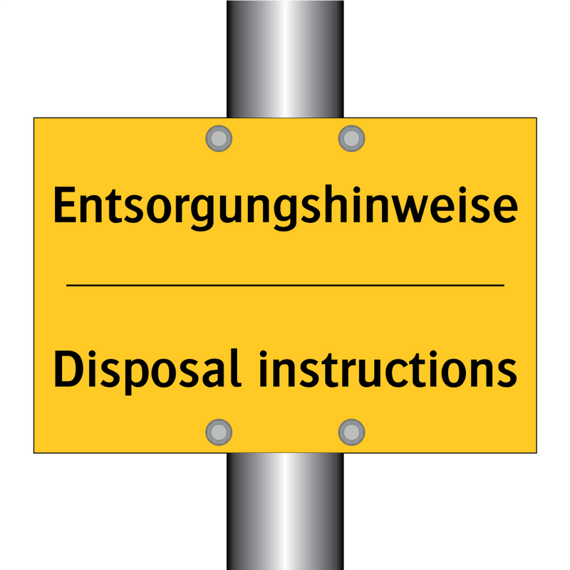 Entsorgungshinweise - Disposal instructions