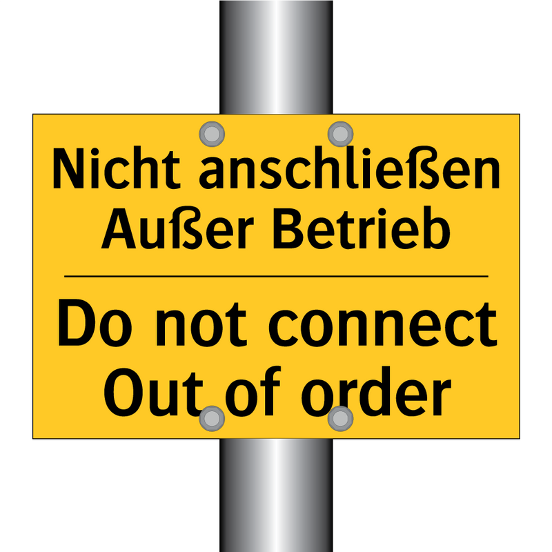 Nicht anschließen Außer Betrieb/.../ - Do not connect Out of order