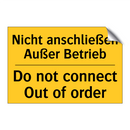 Nicht anschließen Außer Betrieb/.../ - Do not connect Out of order