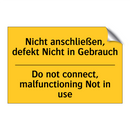 Nicht anschließen, defekt Nicht /.../ - Do not connect, malfunctioning /.../