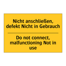Nicht anschließen, defekt Nicht /.../ - Do not connect, malfunctioning /.../