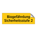 Biogefährdung Sicherheitsstufe 2