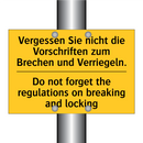Vergessen Sie nicht die Vorschriften /.../ - Do not forget the regulations /.../