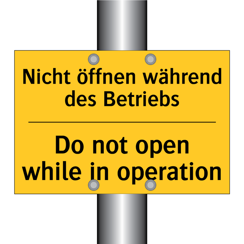Nicht öffnen während des Betriebs/.../ - Do not open while in operation