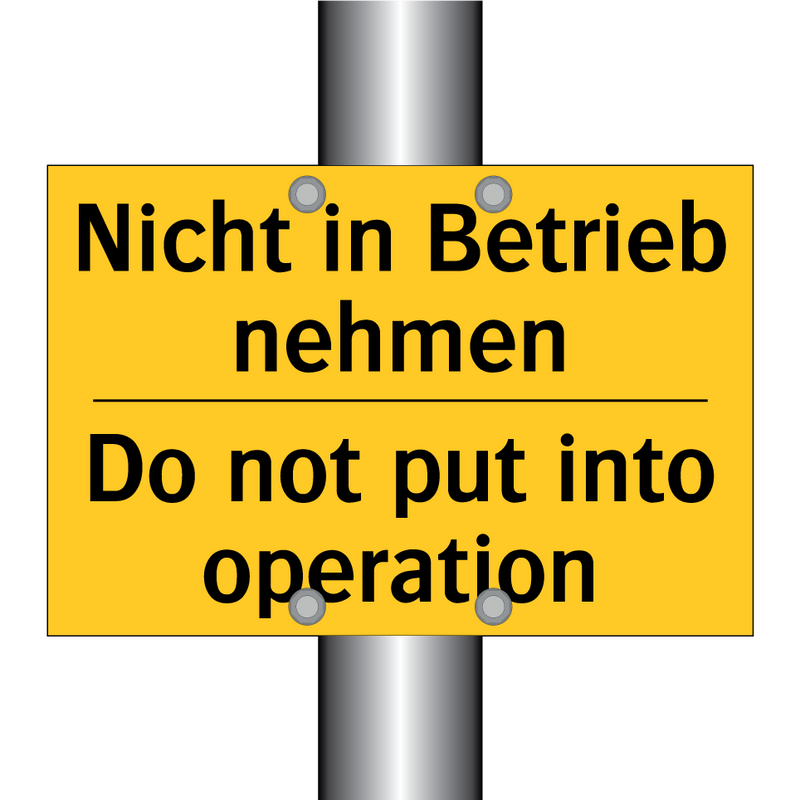 Nicht in Betrieb nehmen - Do not put into operation