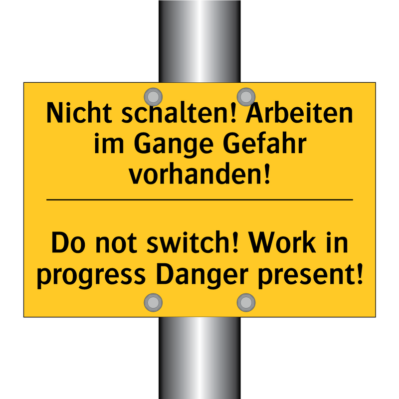 Nicht schalten! Arbeiten im Gange /.../ - Do not switch! Work in progress /.../