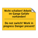 Nicht schalten! Arbeiten im Gange /.../ - Do not switch! Work in progress /.../